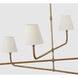 Chapman & Myers Basden LED 60 inch Antique-Burnished Brass and Natural Rattan Three Tier Chandelier Ceiling Light, Grande