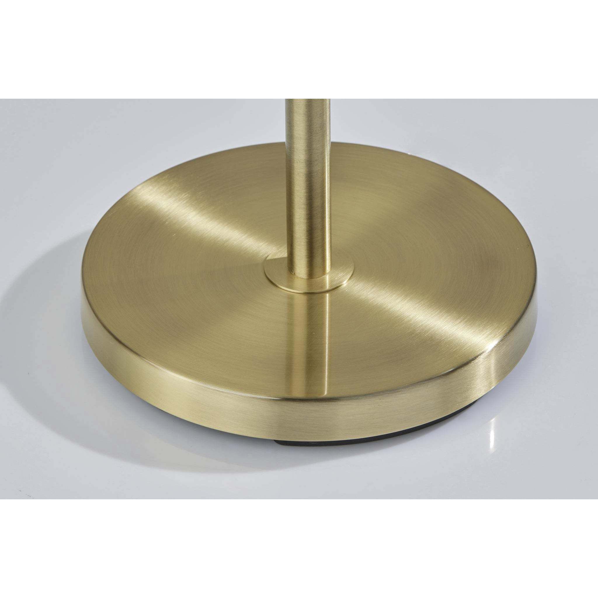 Jeremy 60.75 inch 100.00 watt Antique Brass Floor Lamp Portable Light, Simplee Adesso