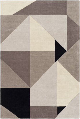 Queens 36 X 24 inch Black Rug in 2 x 3, Rectangle