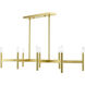 Copenhagen 8 Light 40 inch Satin Brass Linear Chandelier Ceiling Light