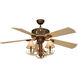 Log Cabin 52 inch Weathered Patina with Washed Oak-Pine Blades Ceiling Fan