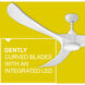 Swell Illuminated 72 inch Matte White Fan