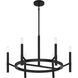 Padgett 6 Light 28 inch Matte Black Chandelier Ceiling Light