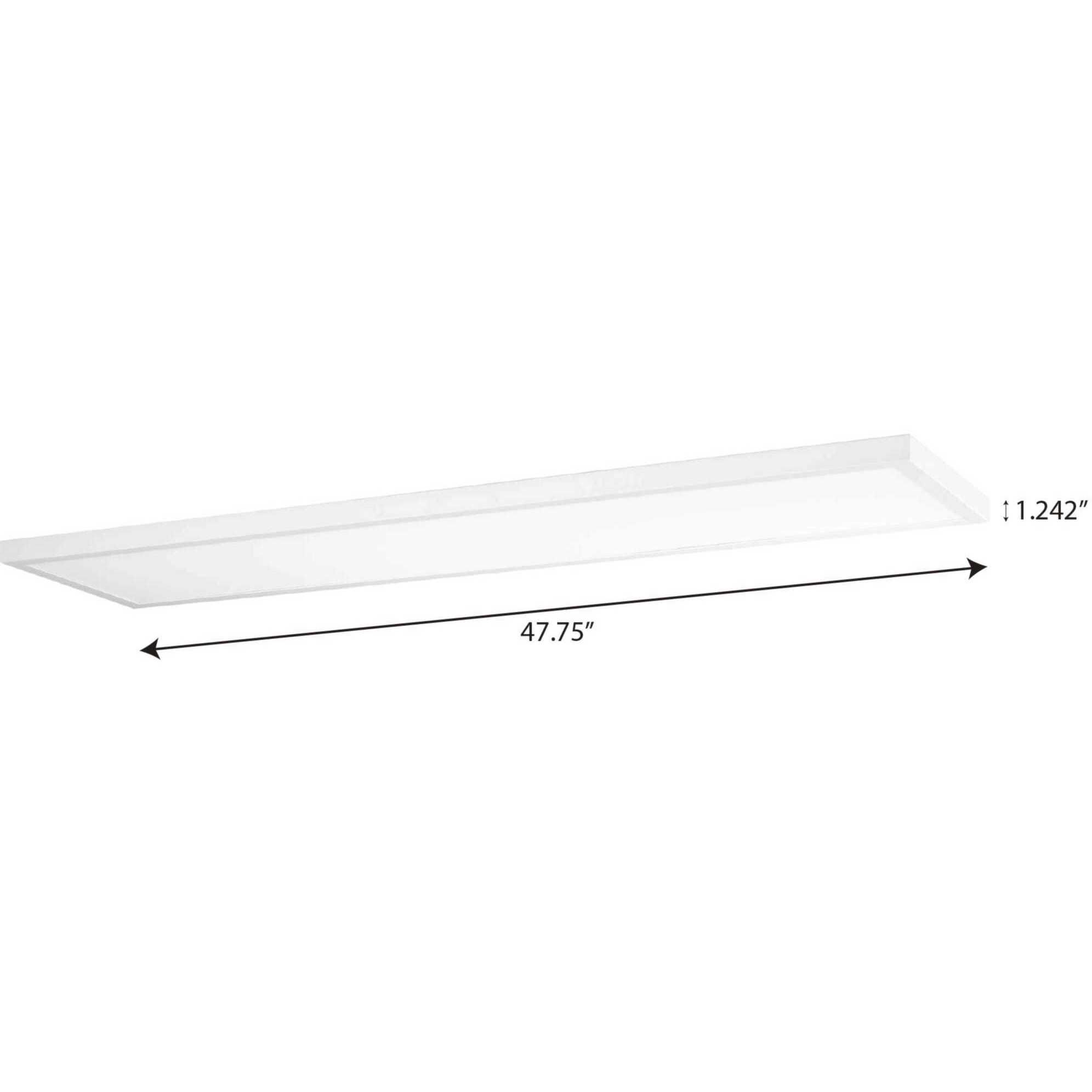 Everlume LED Satin White Linear Panel Flush Mount Ceiling Light, Progress LED