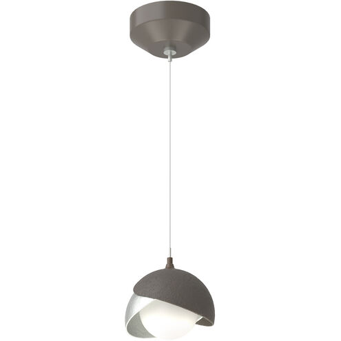 Brooklyn 1 Light 6 inch Dark Smoke and Vintage Platinum Mini Pendant Ceiling Light in Dark Smoke/Vintage Platinum