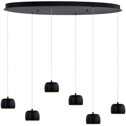 Frascati 6 Light 36 inch Matte Black Chandelier Ceiling Light