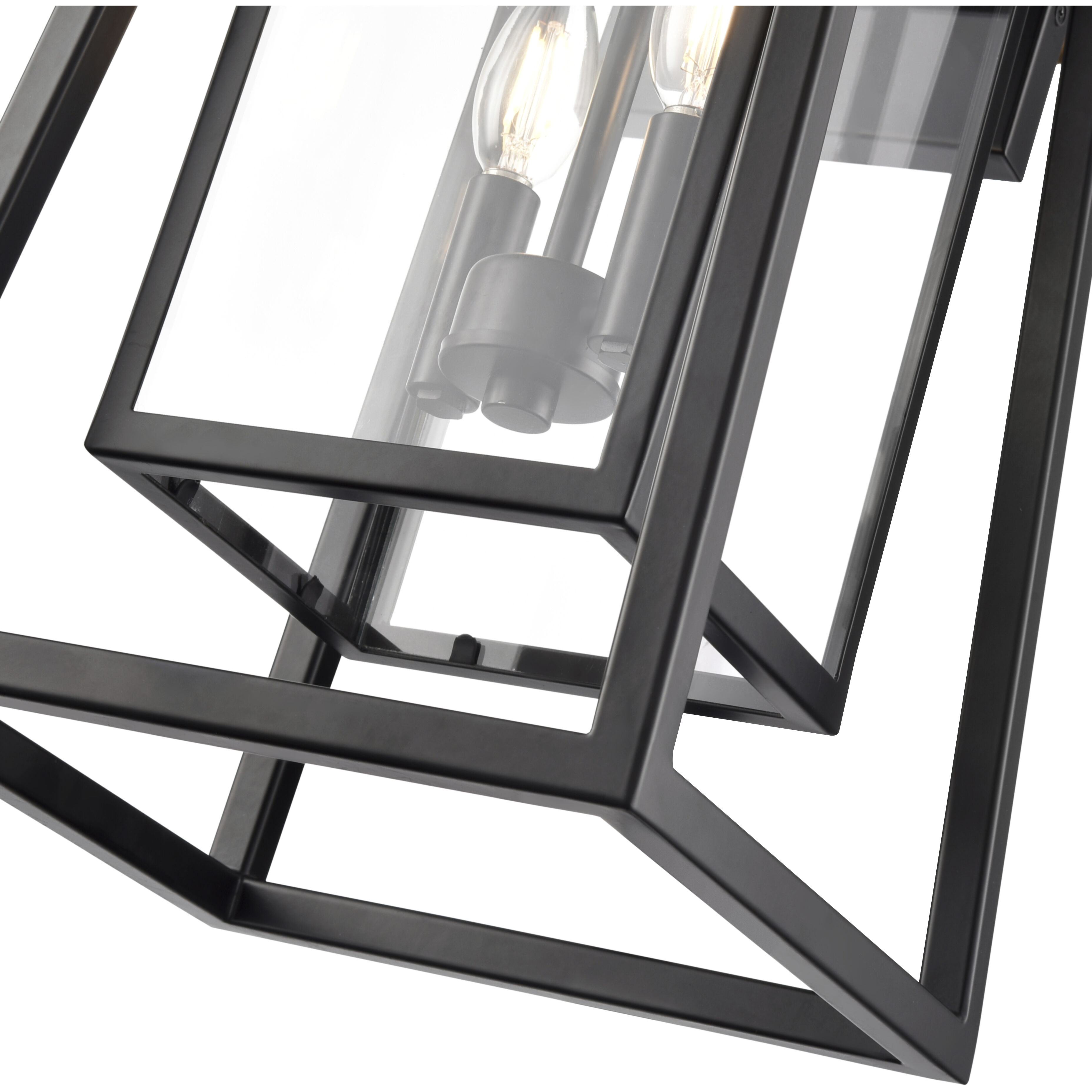 Denzell 2 Light 21.25 inch Powder Coated Black Outdoor Wall Sconce