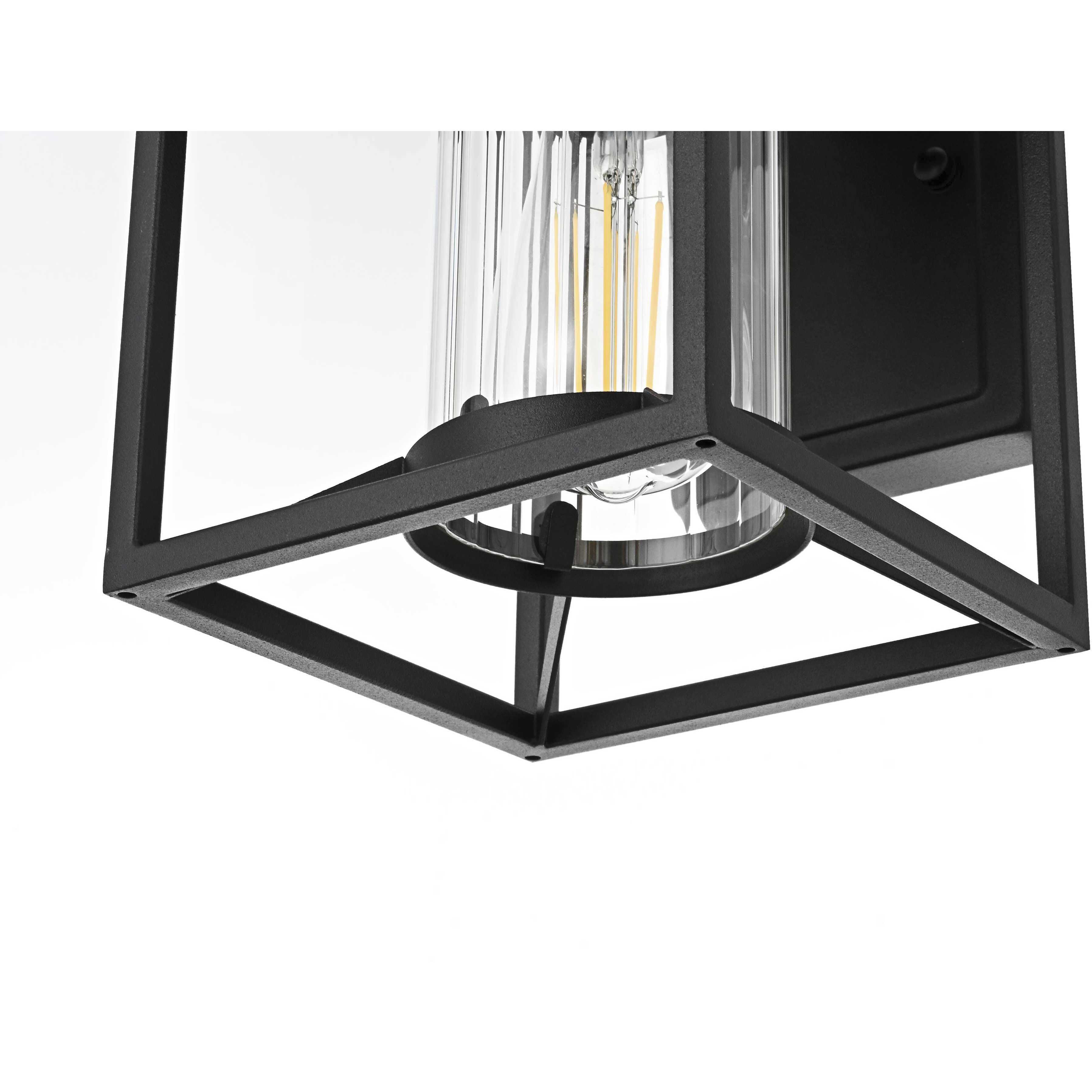 Witte 1 Light 12.5 inch Black Outdoor Wall Sconce