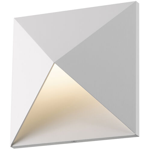 Prism LED 8 inch Textured White Indoor-Outdoor Sconce, Inside-Out