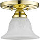 Edgemont 1 Light 7 inch Polished Brass Semi-Flush Mount Ceiling Light