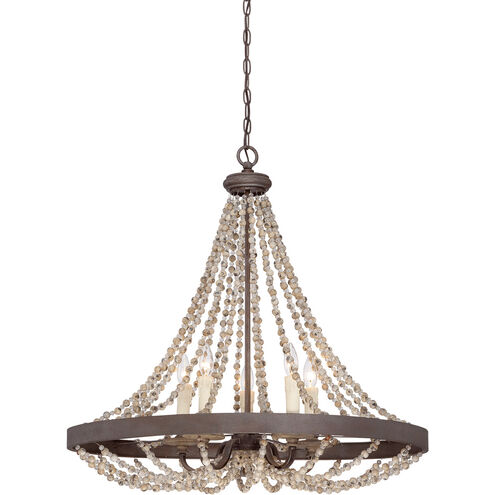 Menard 5 Light 30 inch Fossil Stone Pendant Ceiling Light