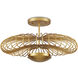 Sheereen 1 Light 20 inch Contemporary Gold Leaf and  Contemporary Gold Semi-Flush Mount Ceiling Light