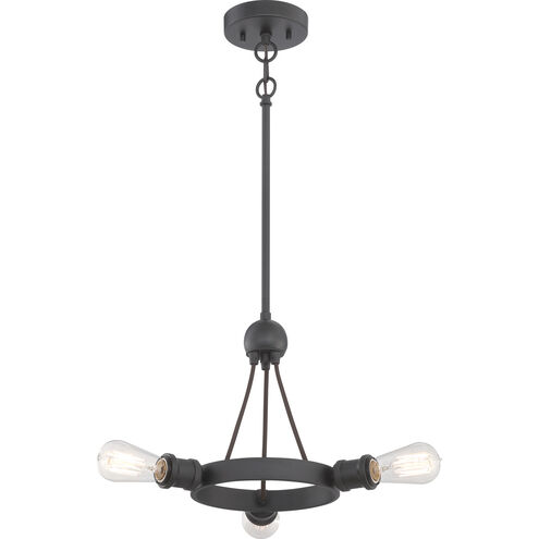 Paxton 3 Light 21.75 inch Aged Bronze Pendant Ceiling Light