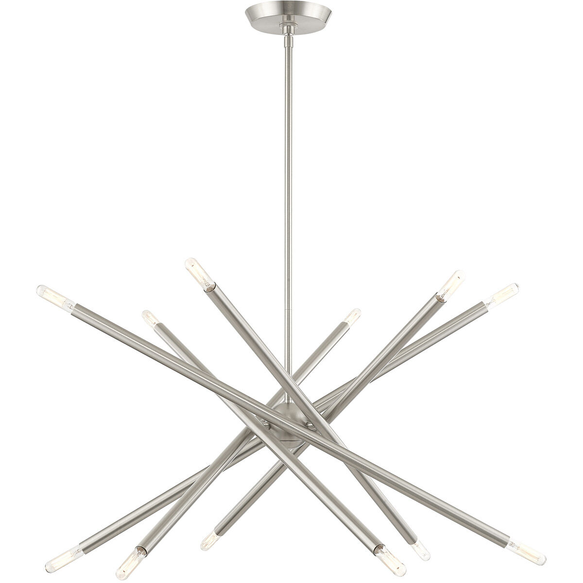 Soho 12 Light 28 inch Brushed Nickel Chandelier Ceiling Light