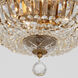 Roslyn 4 Light 12 inch Aged Brass Flush Ceiling Light