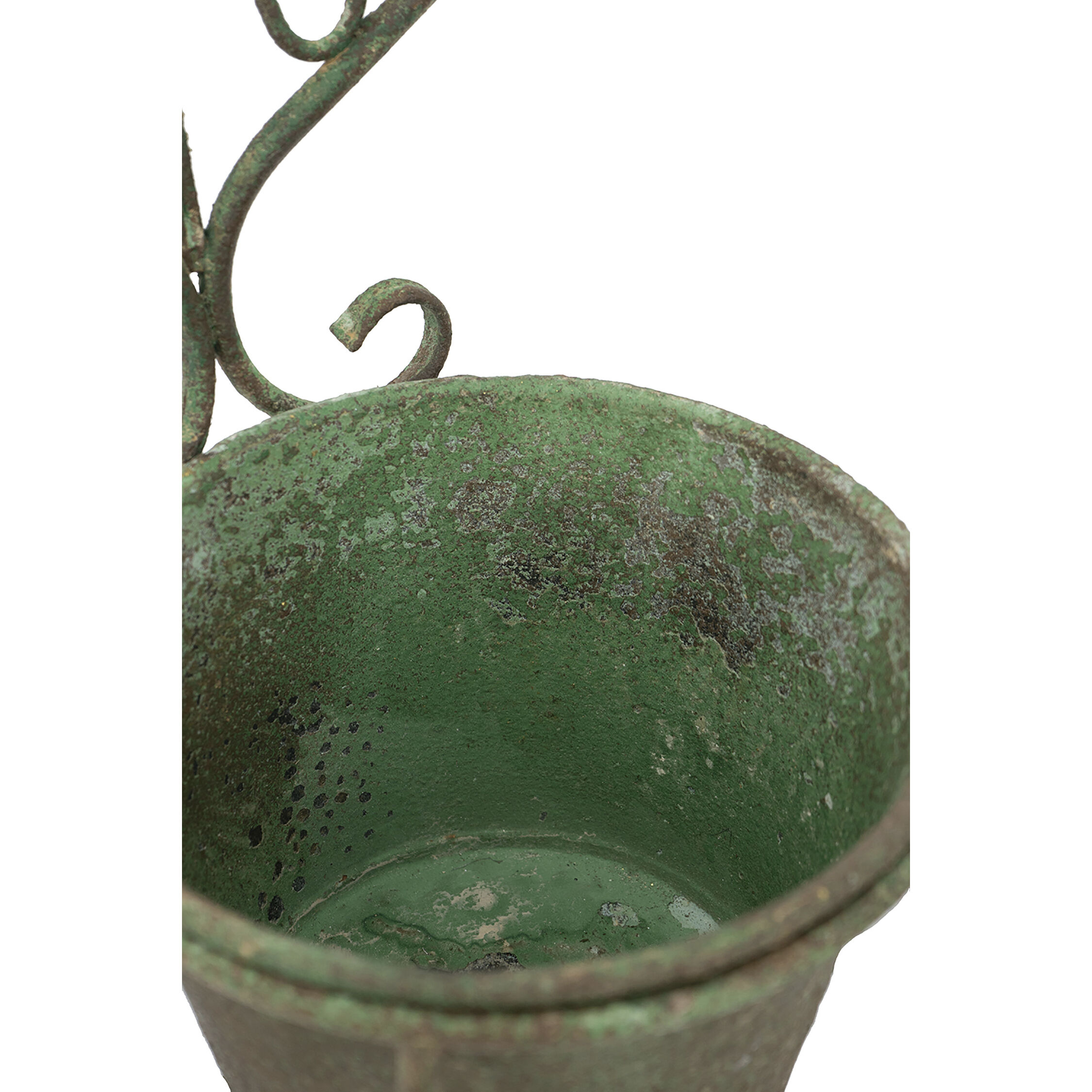 Anita Distressed Green and Gray Plant Stand