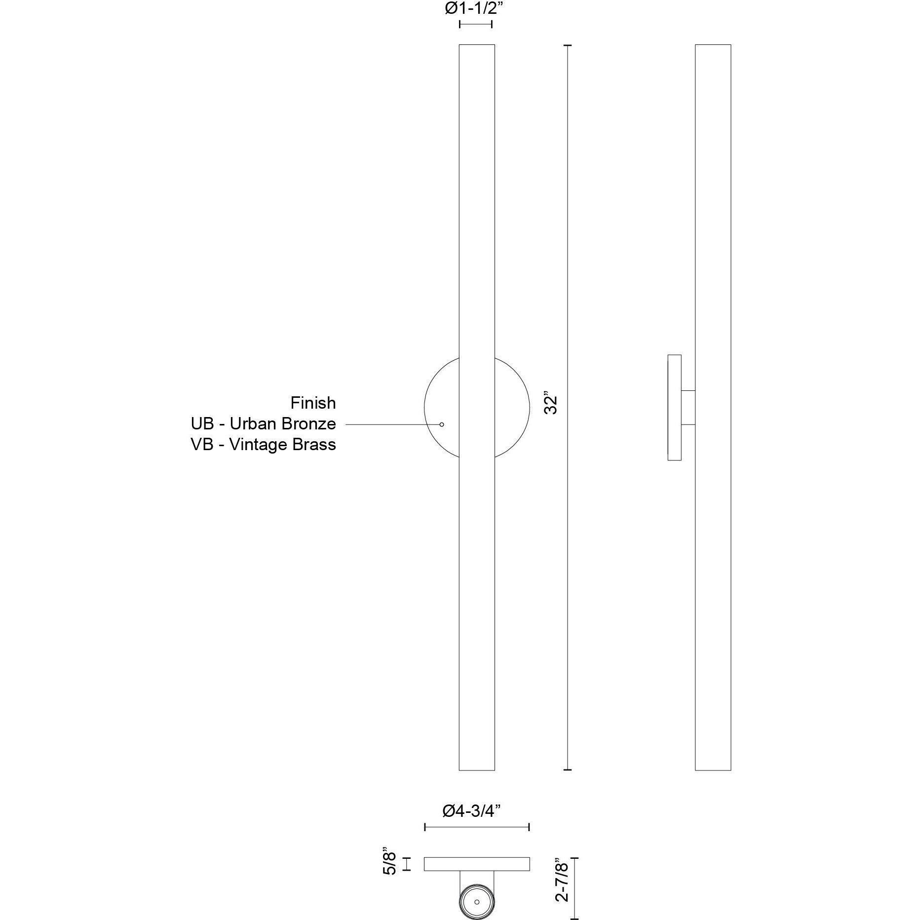 Mason Wall Sconce Wall Light in Urban Bronze