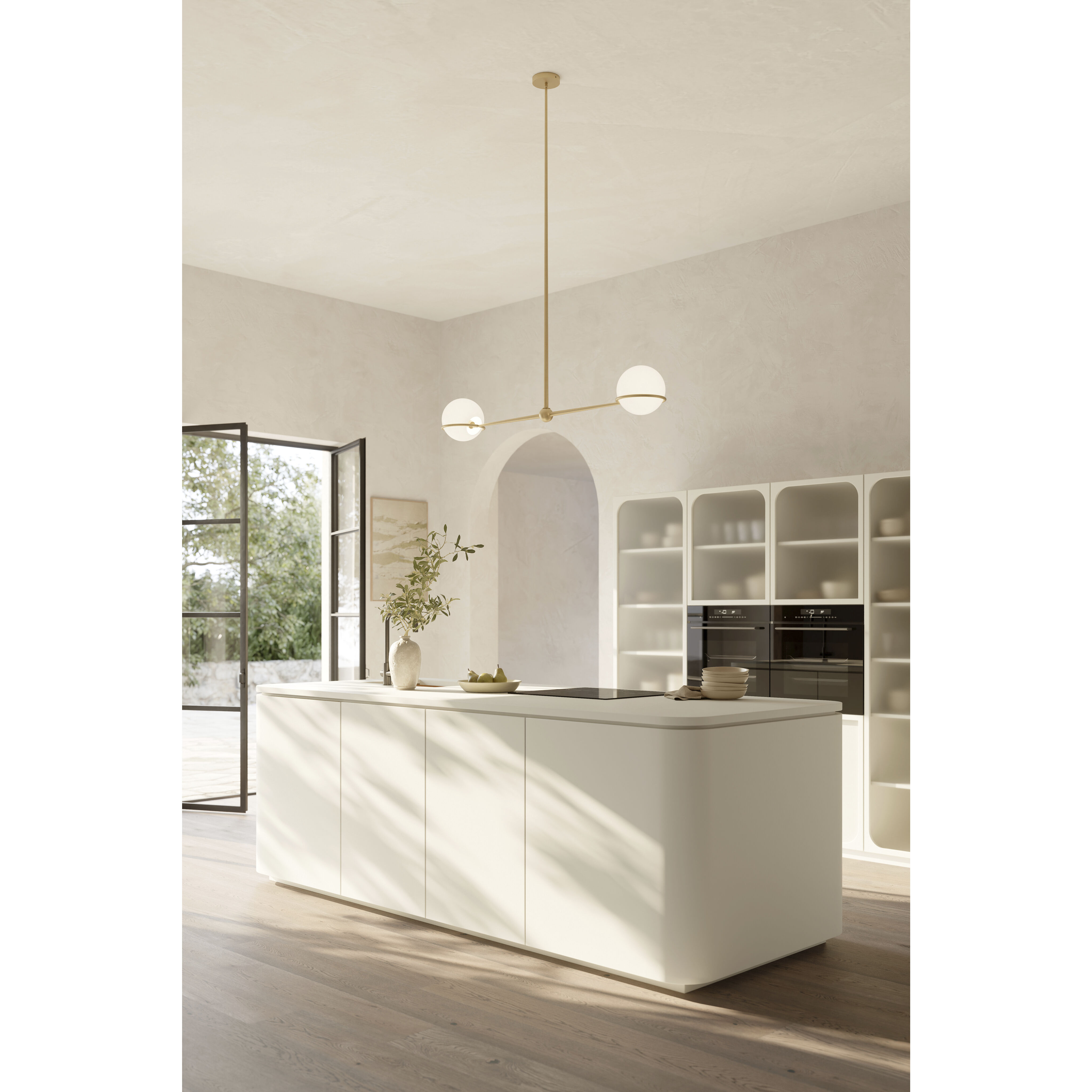 Orstyn 2 Light 52 inch Legacy Brass Linear Chandelier Ceiling Light