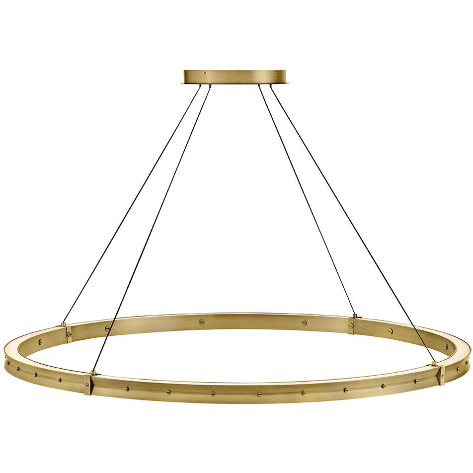 Althea LED 53 inch Lacquered Brass Chandelier Ceiling Light