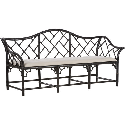 Chippendale Black and White/Cream Settee