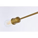 Xavier 4 Light 26 inch Brass Flush Mount Ceiling Light