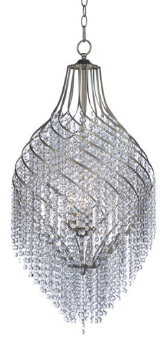 Twirl 3 Light 16.75 inch Golden Silver Chandelier Ceiling Light