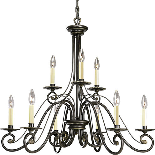 Bradford 9 Light 32 inch Forged Bronze Chandelier Ceiling Light