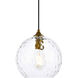 Cashel 1 Light 10 inch Brass Pendant Ceiling Light