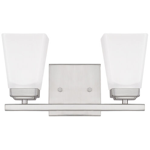 Baxley 2 Light 13 inch Brushed Nickel Vanity Light Wall Light