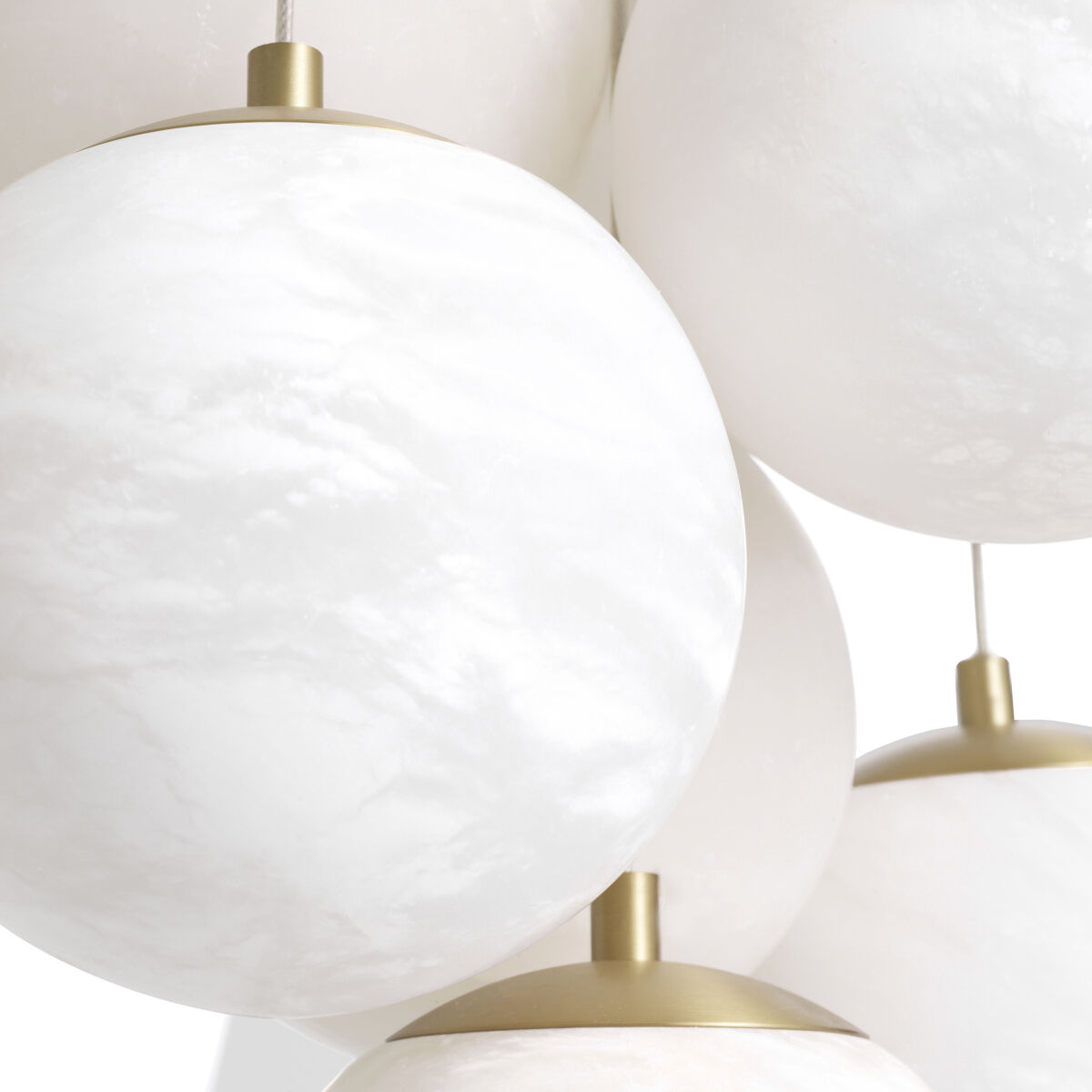 Sphinx 19 Light 29.53 inch Antique Brass with Alabaster Chandelier Ceiling Light, Large