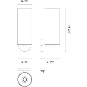 Revolve Ii 1 Light 5.63 inch Bathroom Vanity Light