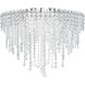 Chantant 6 Light Polished Stainless Steel Flush Mount Ceiling Light in Optic, Strand
