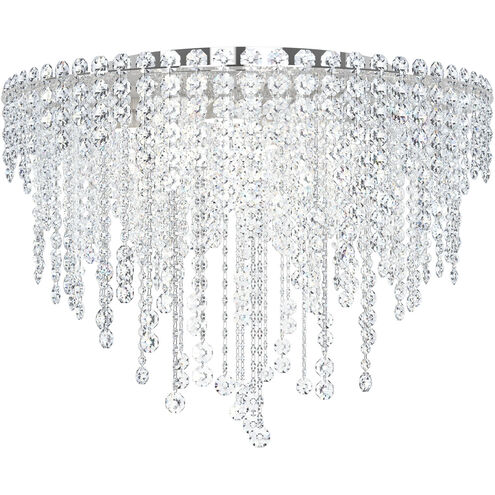 Chantant 6 Light Polished Stainless Steel Flush Mount Ceiling Light in Optic, Strand