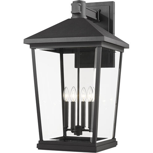 Beacon 4 Light 30.25 inch Black Outdoor Wall Light