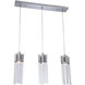 Canada 3 Light 31 inch Chrome Kitchen Island Lighting Ceiling Light