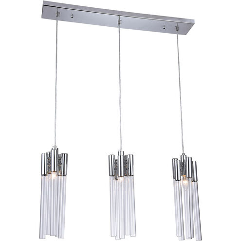 Canada 3 Light 31 inch Chrome Kitchen Island Lighting Ceiling Light