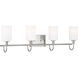 Oak Moore 4 Light 33.88 inch Bathroom Vanity Light