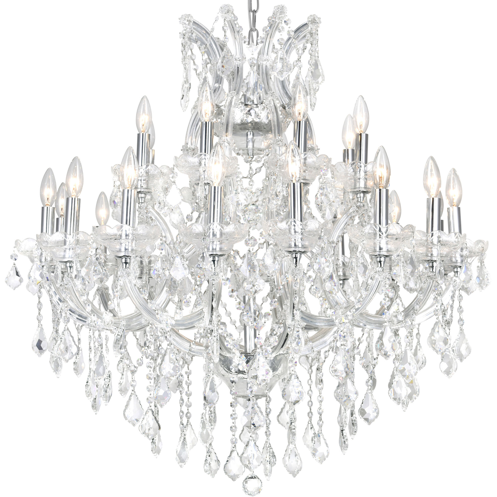 Maria Theresa 25 Light 36 inch Chrome Up Chandelier Ceiling Light