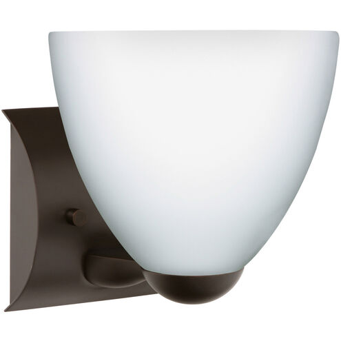 Sasha II 1 Light 6 inch Bronze Mini Sconce Wall Light in Incandescent, Opal Matte Glass