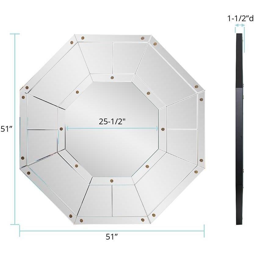 Octet 51 X 51 inch Silver Glass Mirror