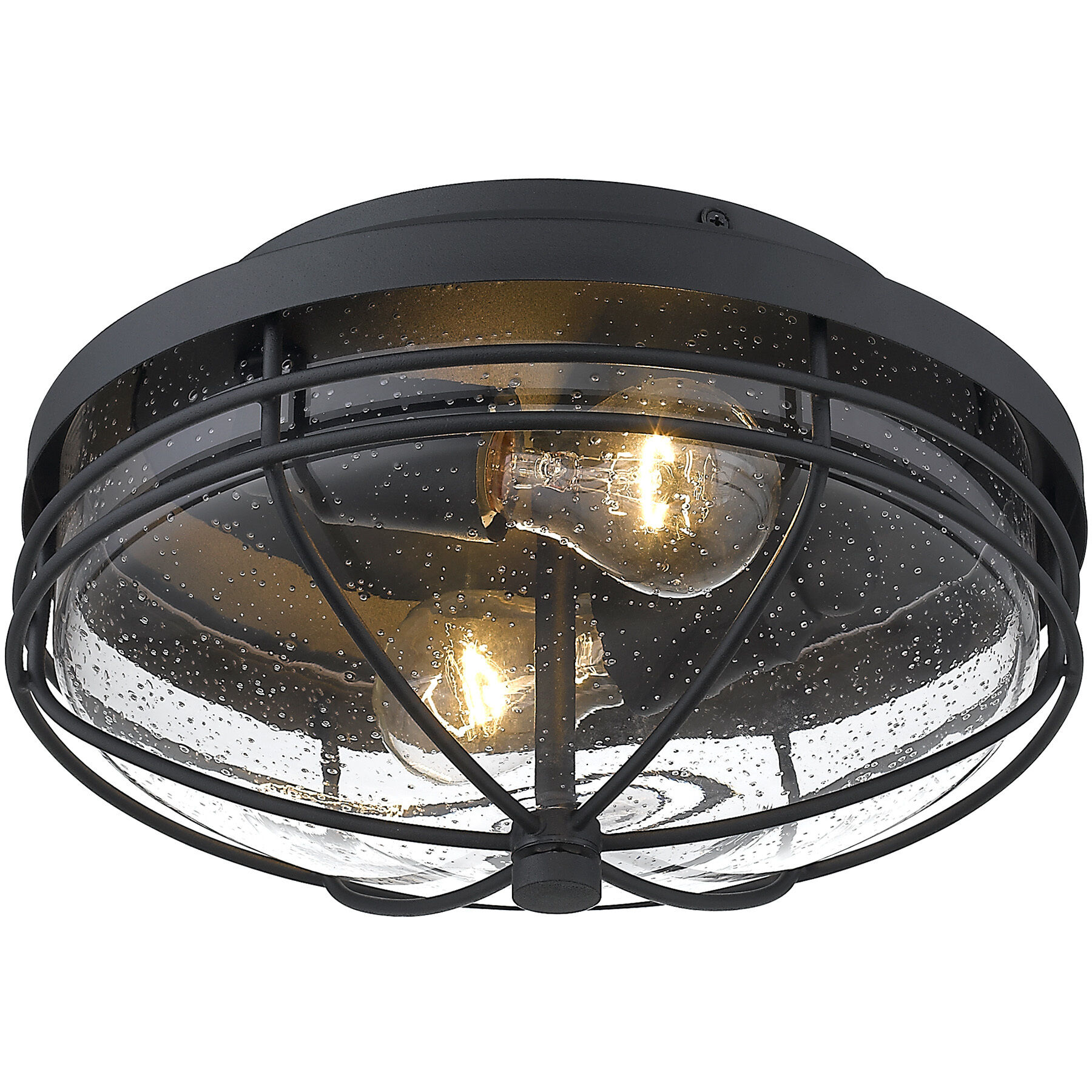 Seaport 2 Light 6.38 inch Natural Black Outdoor Ceiling