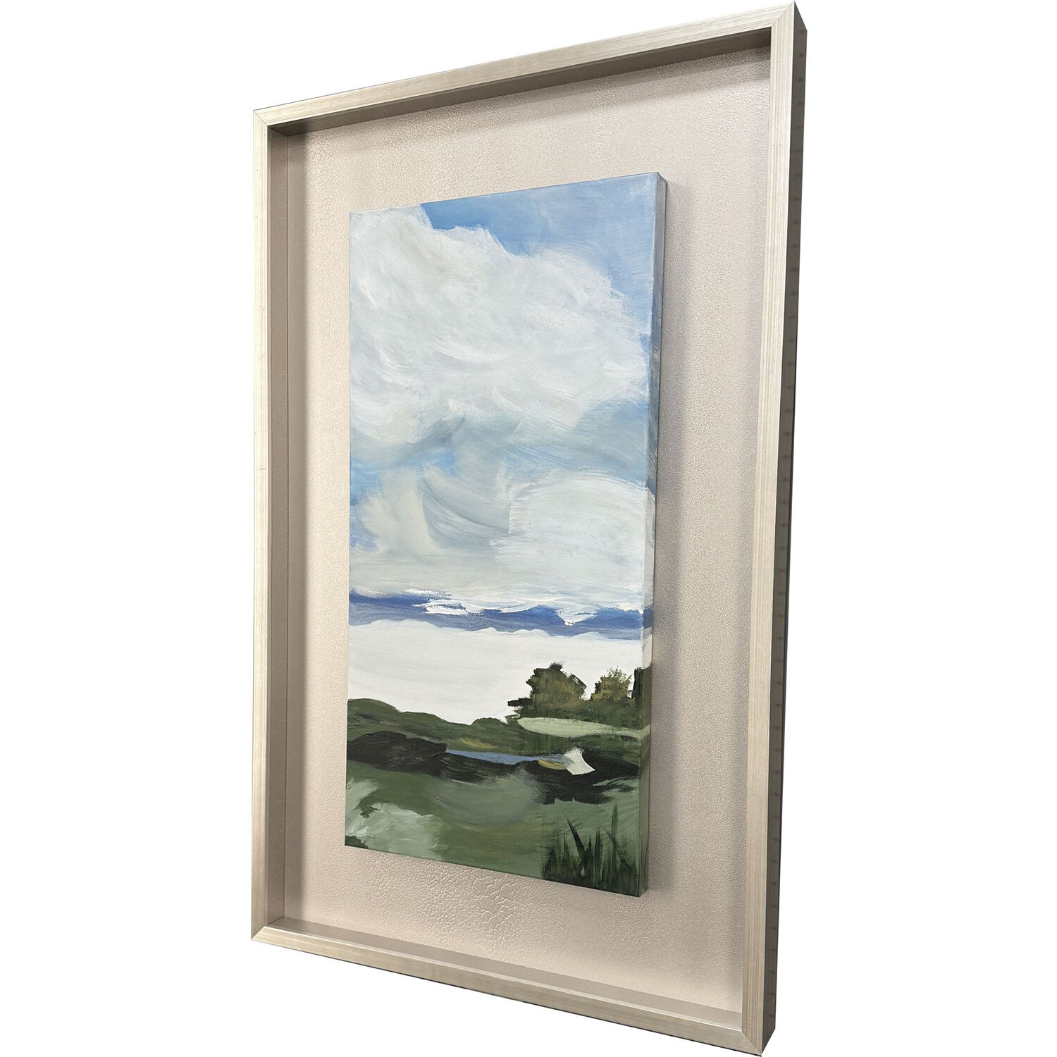 Lakeshore Green and Blue and Multi and White Canvas, The Studio