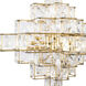 Cubic 6 Light 25.8 inch Calypso Gold Chandelier Ceiling Light
