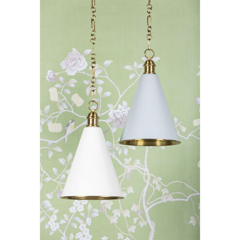 Fenimore 1 Light 12.5 inch Aged Brass and Soft White Pendant Ceiling Light