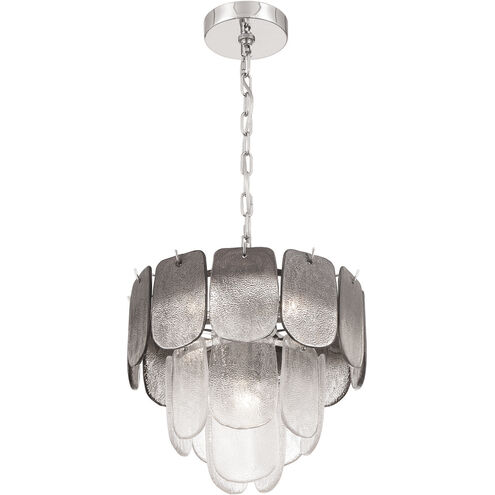 Bianca 5 Light 15.75 inch Polished Nickel Pendant Ceiling Light in Crystalline Smoke