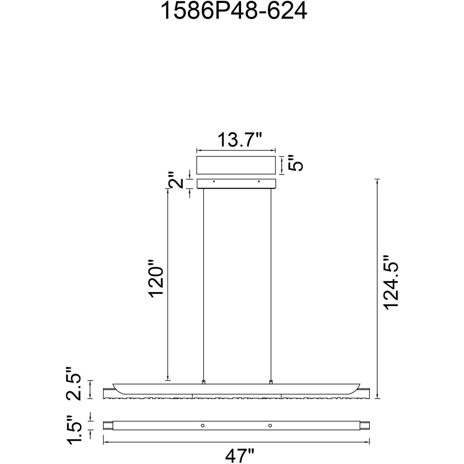 Valira LED 47 inch Brass Chandelier Ceiling Light