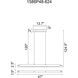 Valira LED 47 inch Brass Chandelier Ceiling Light