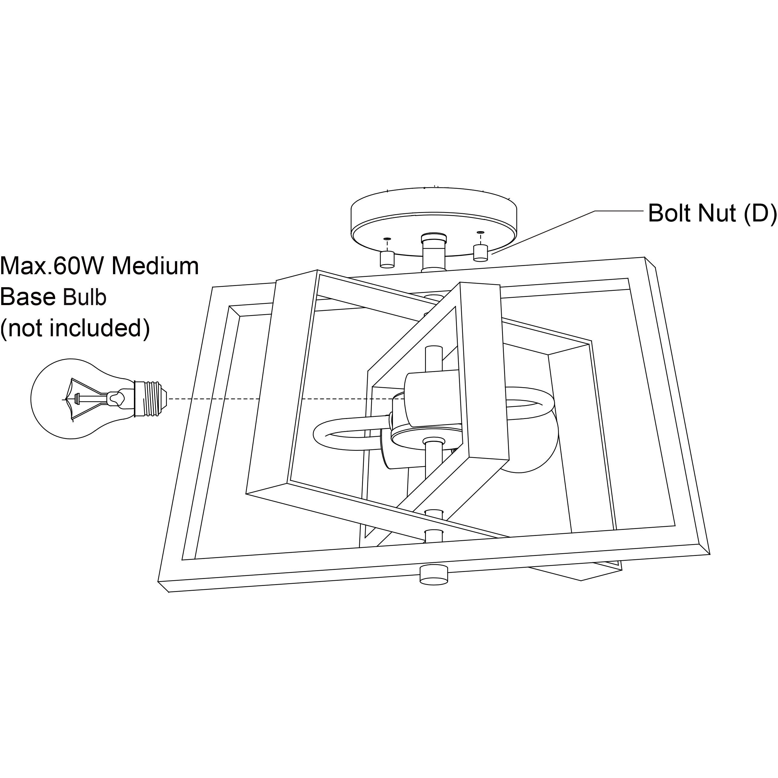 Dunning LED 16 inch Natural Brass and Burnished Chestnut Semi-Flush Mount Ceiling Light