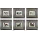 Classic Dogs Multicolor with Clear and Silver Leaf Framed Wall Art