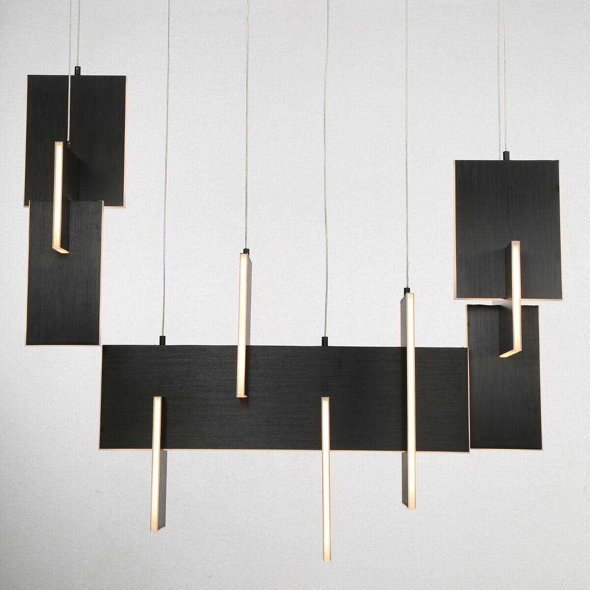 Coburg Linear Chandelier Ceiling Light in Black